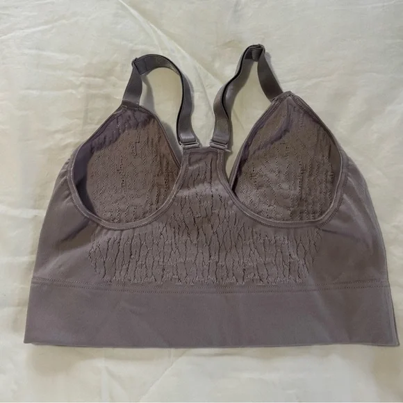 MINDD Elegant Lace Trim Bralette - Purple - Picture 2 of 3